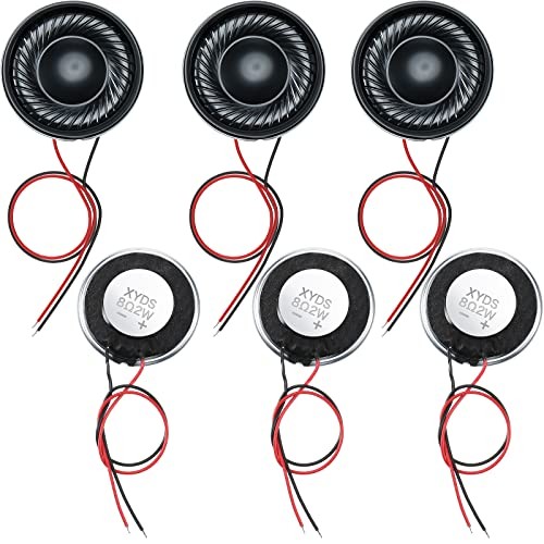 6 Pcs 2W 8 Ohm Small Round Metal Shell Internal Speakers