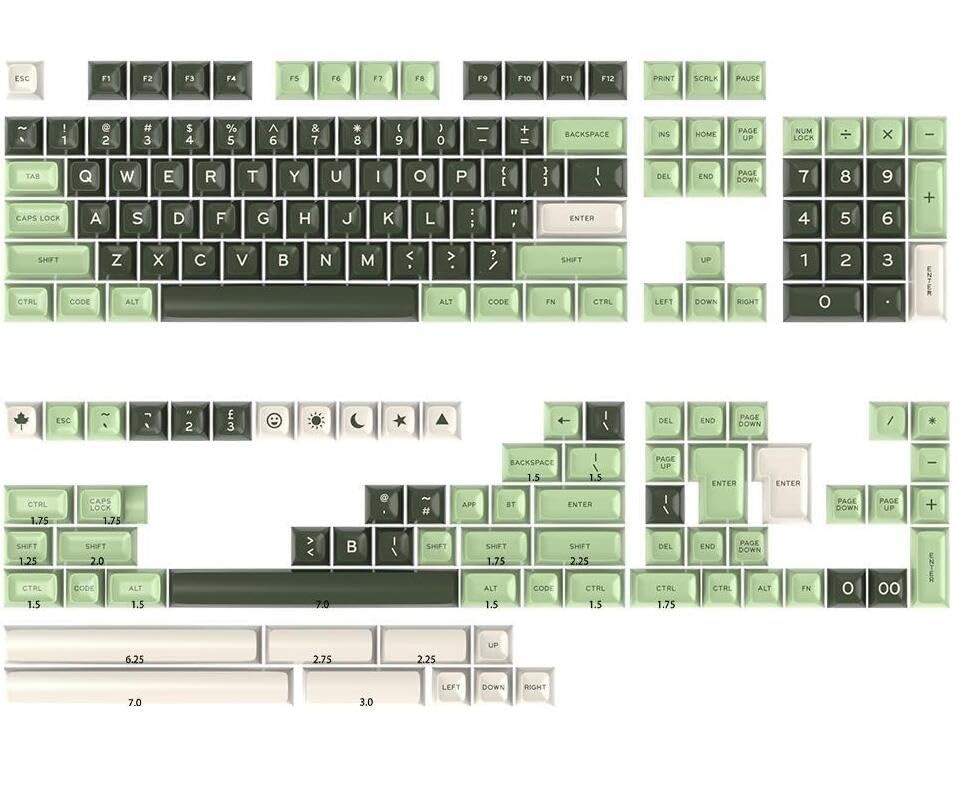 172 Keys PBT Keycaps SA Profile Custom Retro Key Caps Set Salon