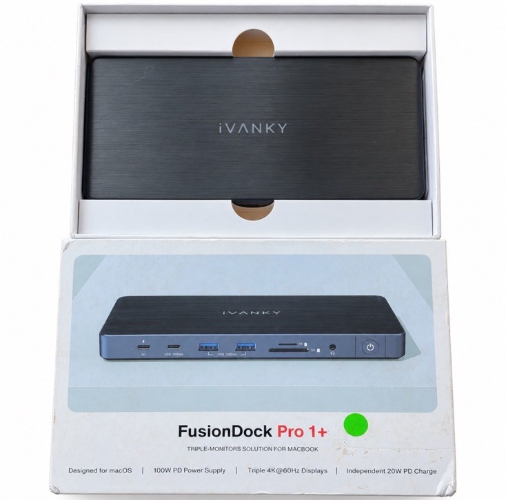 iVANKY FusionDock Pro 1+ Triple Monitor Docking Station MacBook 100W PD 4K 60Hz