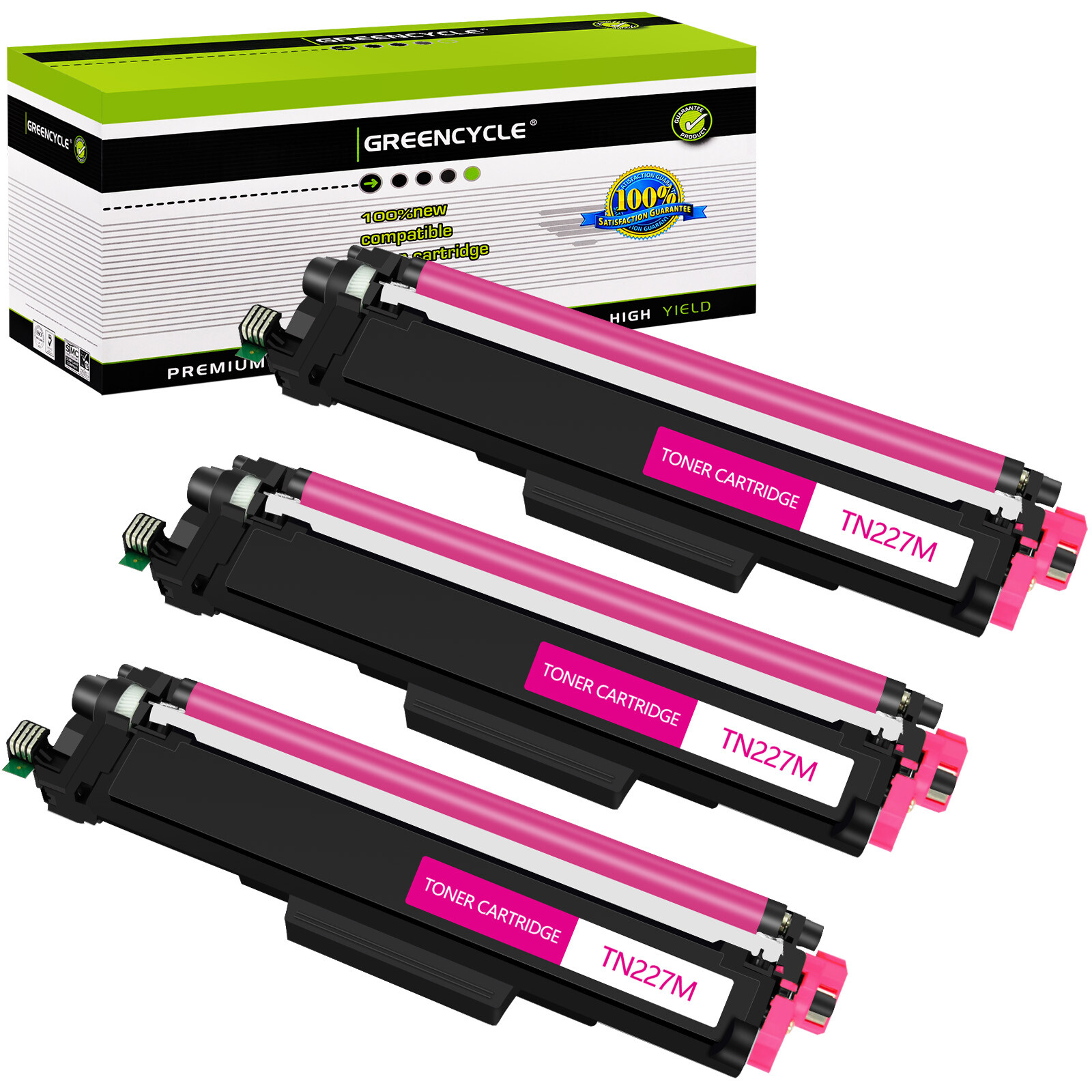 3PK TN227 Magenta Toner Cartridge Fits for HL-L3290CDW MFC-L3730CDN HL-L3210CW
