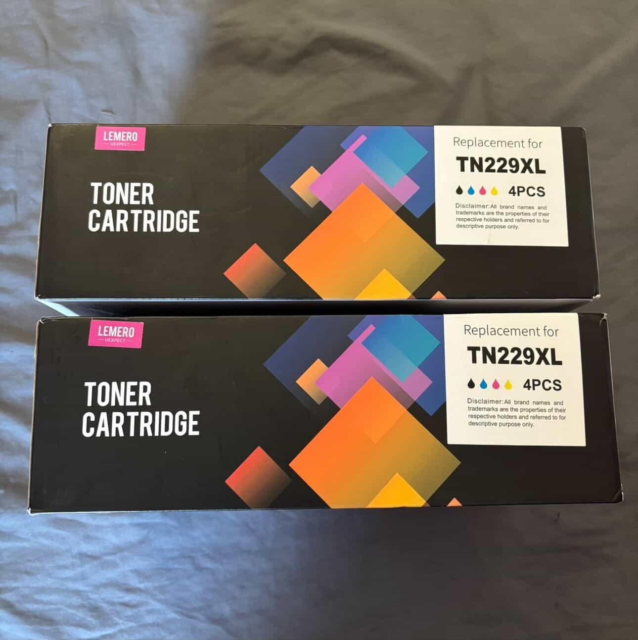 2 Boxes - LEMERO Uexpect TN229XL Toner Cartridge Set 4 Pack