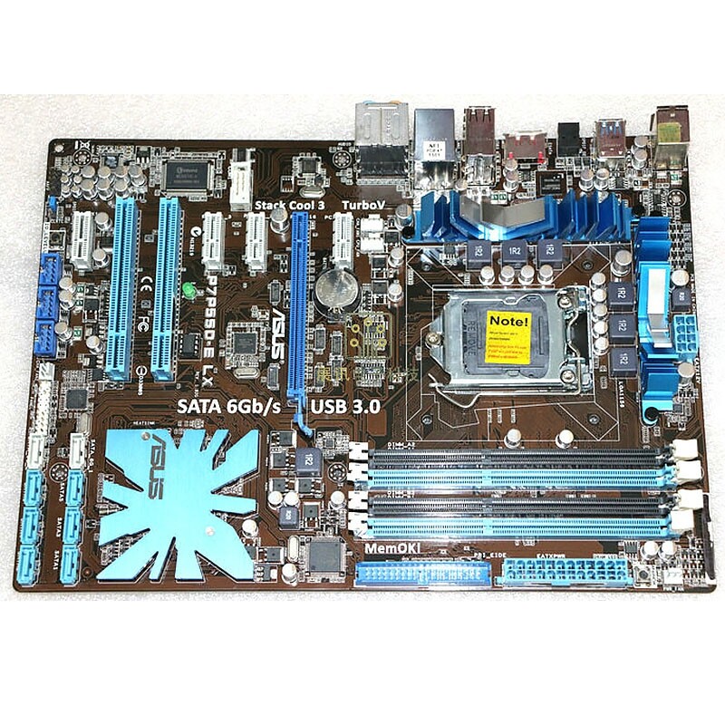 For ASUS P7P55D-E LX Motherboard LGA1156 DDR3 Mainboard