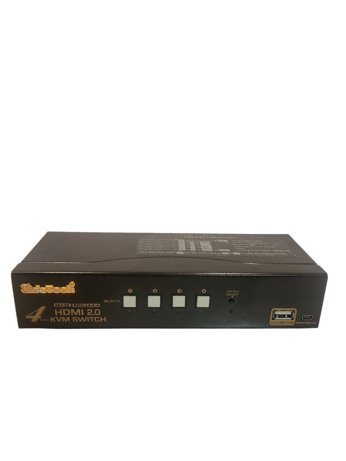JideTech 4 Port HDMI 2.0 KVM Switch 4K x 2K 60Hz