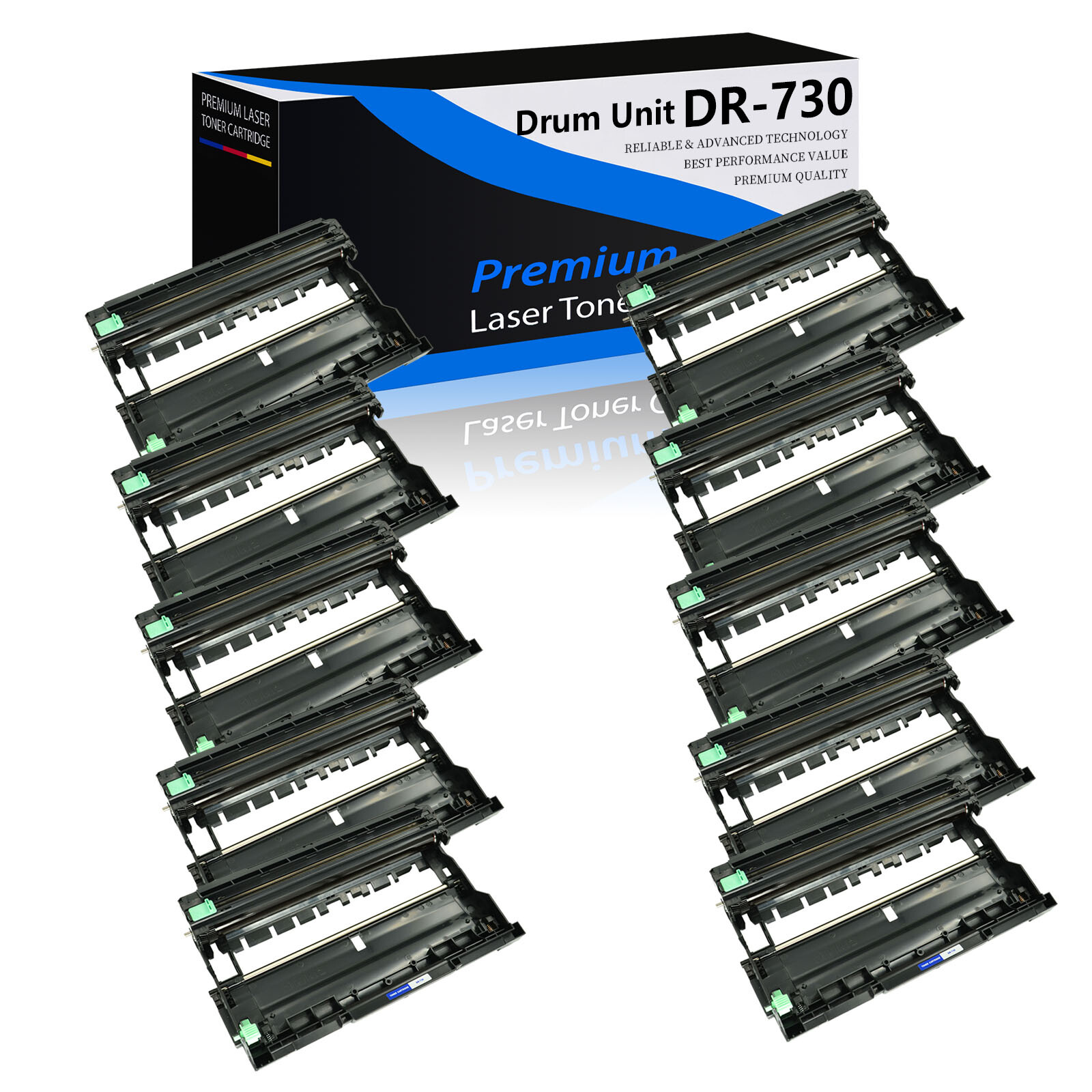 10PK - DR730 Drum Unit for Brother DR-730 MFC-L2715DW MFC-L2710DN DCP-L2550DN