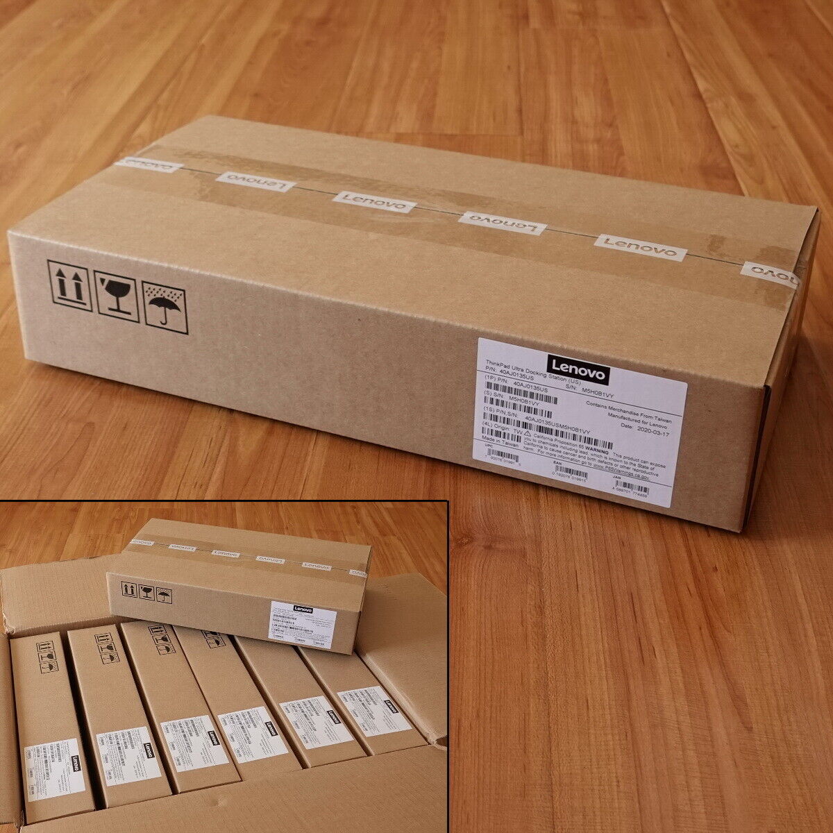 Lot of 6 x New Lenovo ThinkPad Ultra Docking Station 135W 40AJ0135US Laptop Dock
