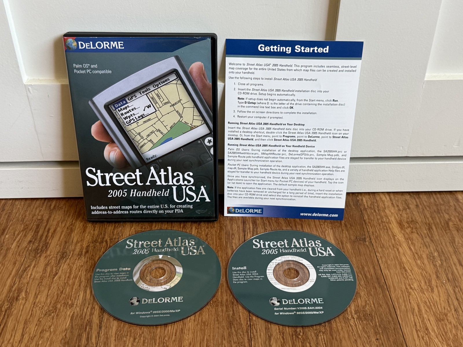 DeLorme Street Atlas USA 2005 Handheld • Palm OS Pocket PC • 2-Disc CD-ROM