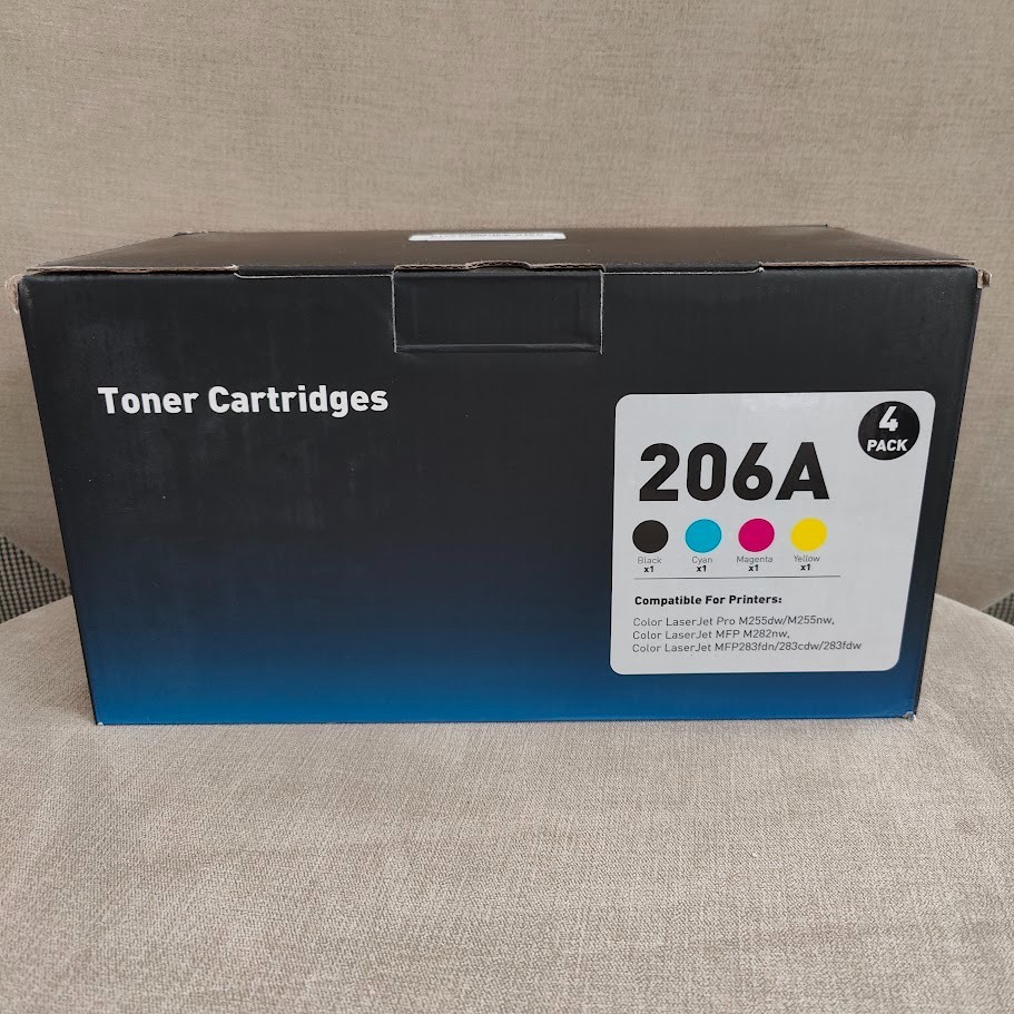 206A Toner Cartridges 4 Pack (with Chip) Compatible Replacement for HP 206A 206X
