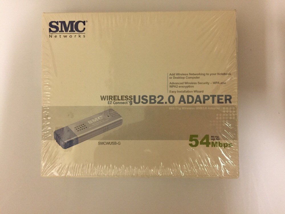 SMC SMCWUSB-G Wireless USB2.0 Adapter Sealed Laptop or Desktop