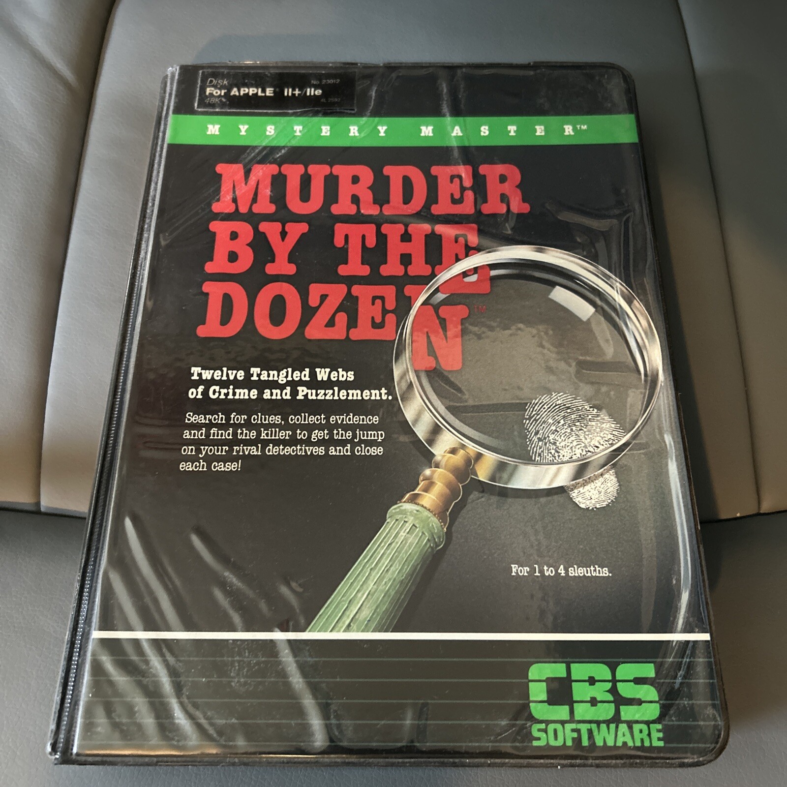 Mystery Master Murder by the Dozen Apple II+/IIe Game • CBS Software 1983 Floppy