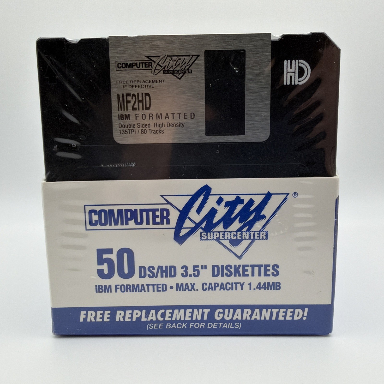 Vintage Computer City 3.5” Diskettes Floppy Disks 1.44MB - 50 Pack - NEW SEALED