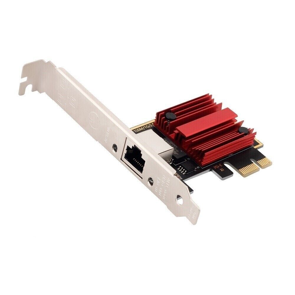 2.5Gbps PCI-E Network Adapter PCIe X1 Card RTL8125 NIC Lan Ethernet Network Card