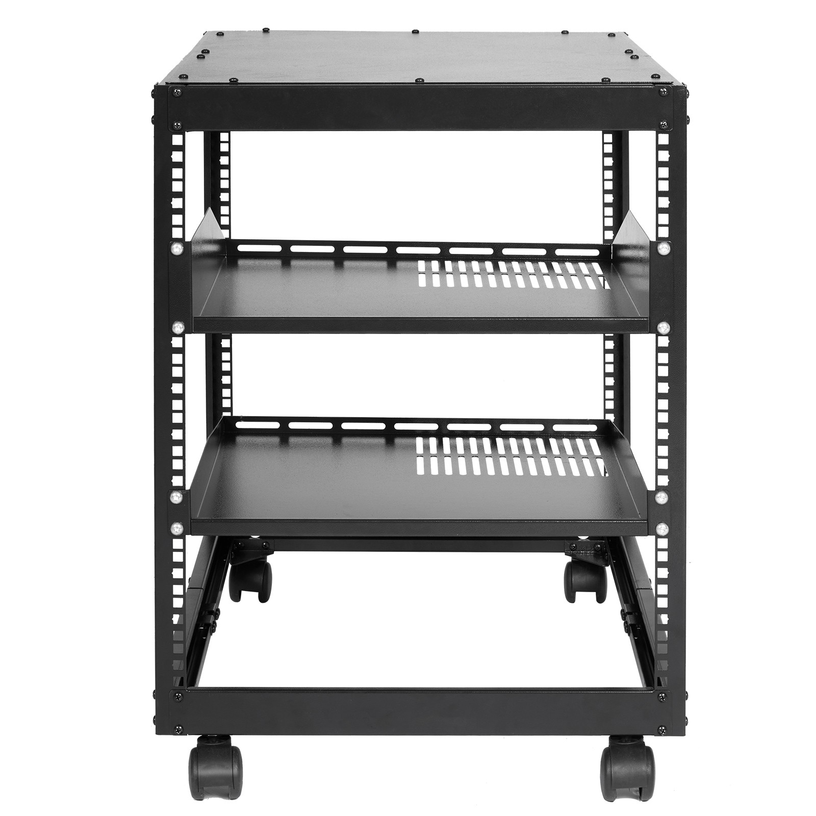 Uimoso 12U Adjustable 4-Post Open Frame Server Rack for Network Equipment