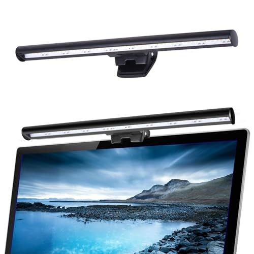  Laptop Monitor Lamp, LED Screen Light Bar, Adjustable Brightness & Color 