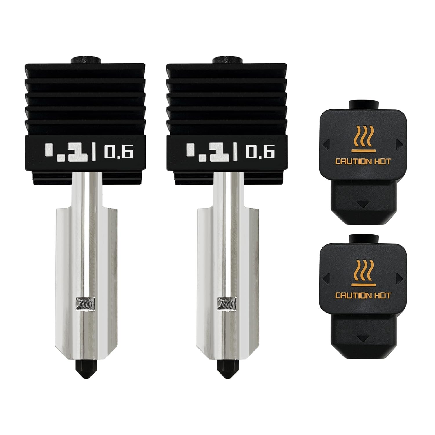 2PK 0.6MM Hotend for P2S/X2D/H2D/H2S Hotend Hardened Extruder Hot End with Ha...