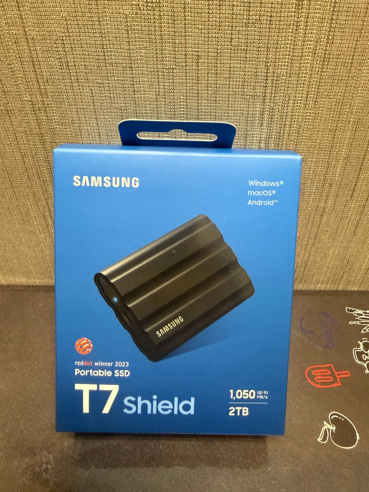 Samsung T7 Shield 2TB External USB 3.2 Gen2 Rugged SSD IP65 WaterResistant Black
