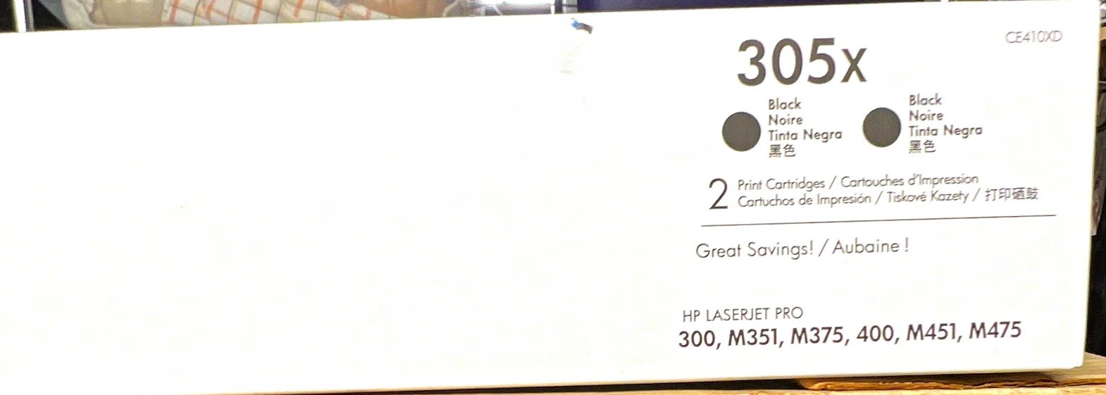 HP 305X CE410XD Black High Yield Laser Toner (marked as a 2pack but only have 1)