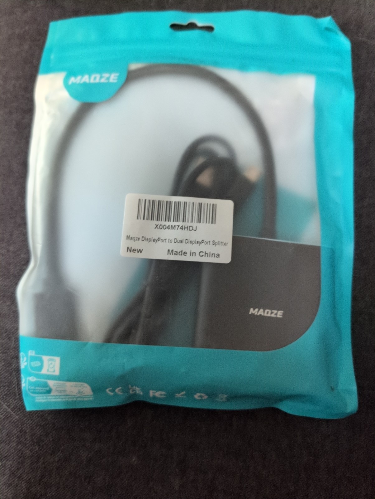 Maqze DisplayPort to Dual DisplayPort Splitter (MST Hub) 1 input, 2 outputs