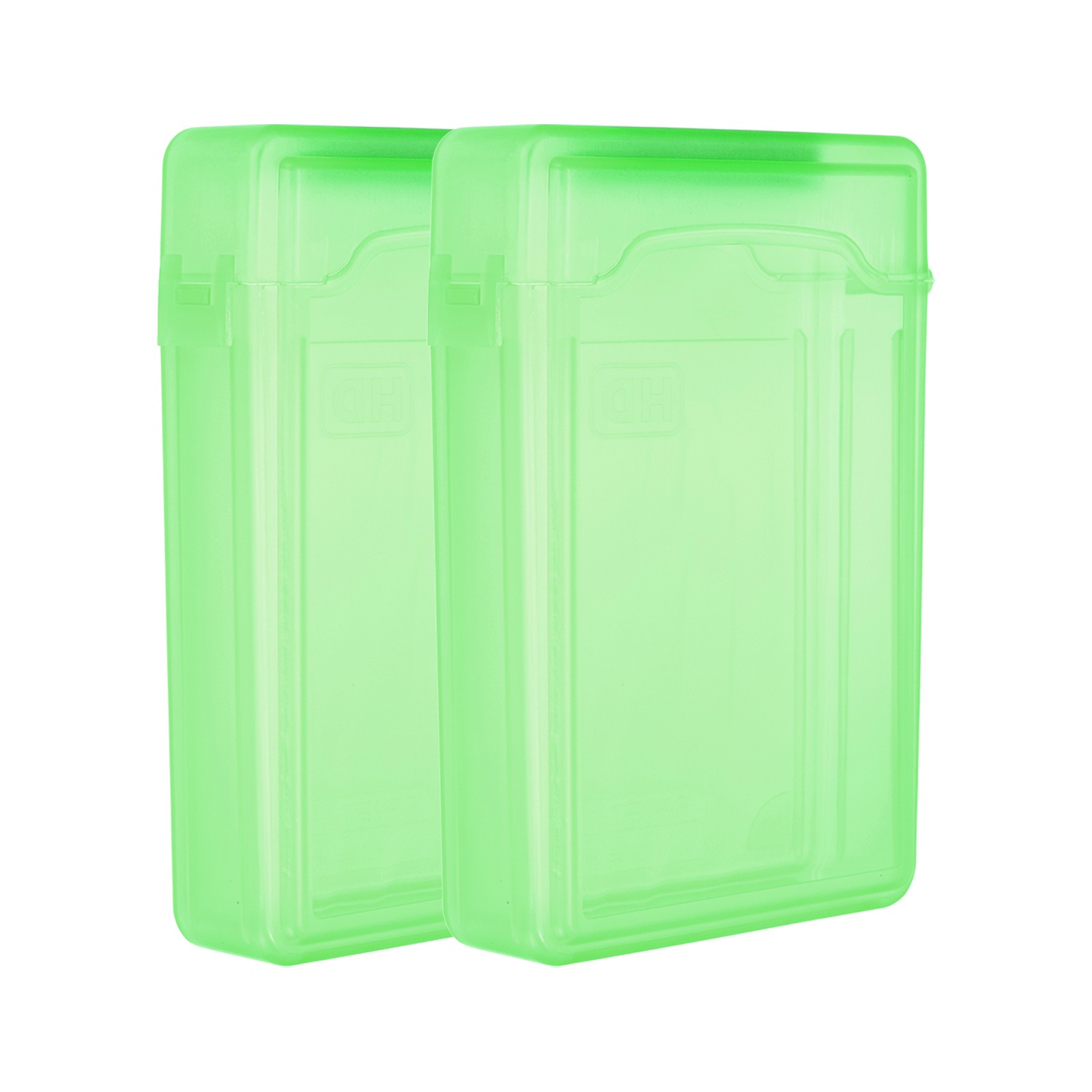 6.5" x 4.5" Hard Drive Disk Case  2Pcs Plastic Hard Disk Storage Case  Green