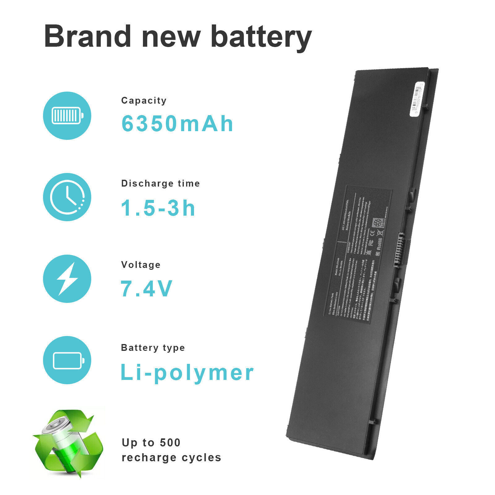 🧡LOT OF Battery E7440 For Dell Latitude 14 7000 PFXCR 34GKR PFXCR 451-BBFT 47Wh
