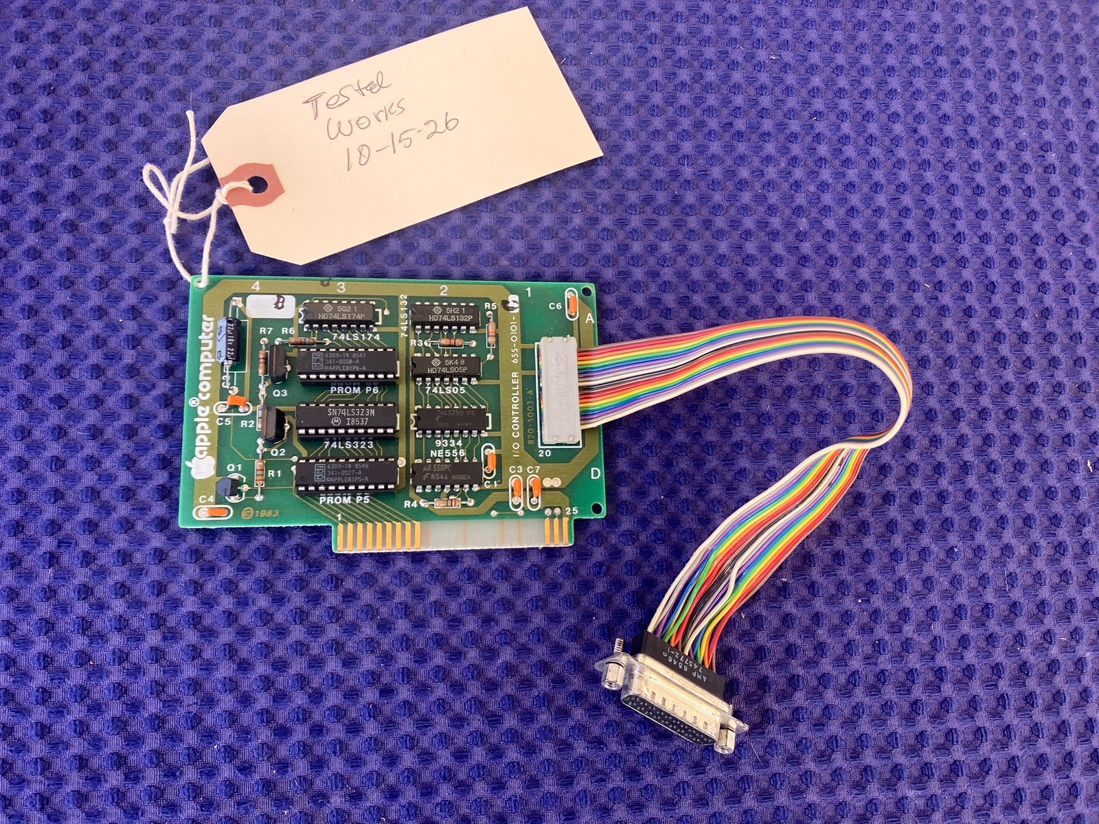 Apple II 5.25 Floppy Drive Controller  Card 655-0101 Tested