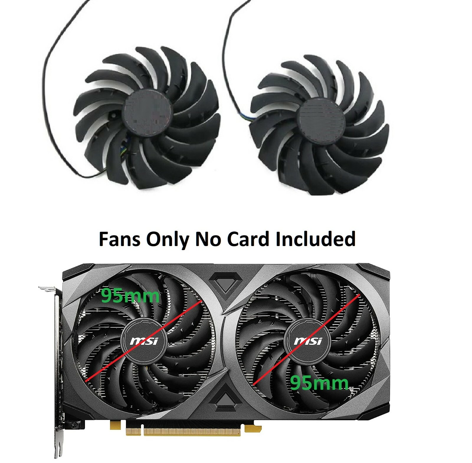 Fan For MSI GeForce RTX 3060 Ti VENTUS 2X OC VGA GPU Card Fans PLD10010S12HH