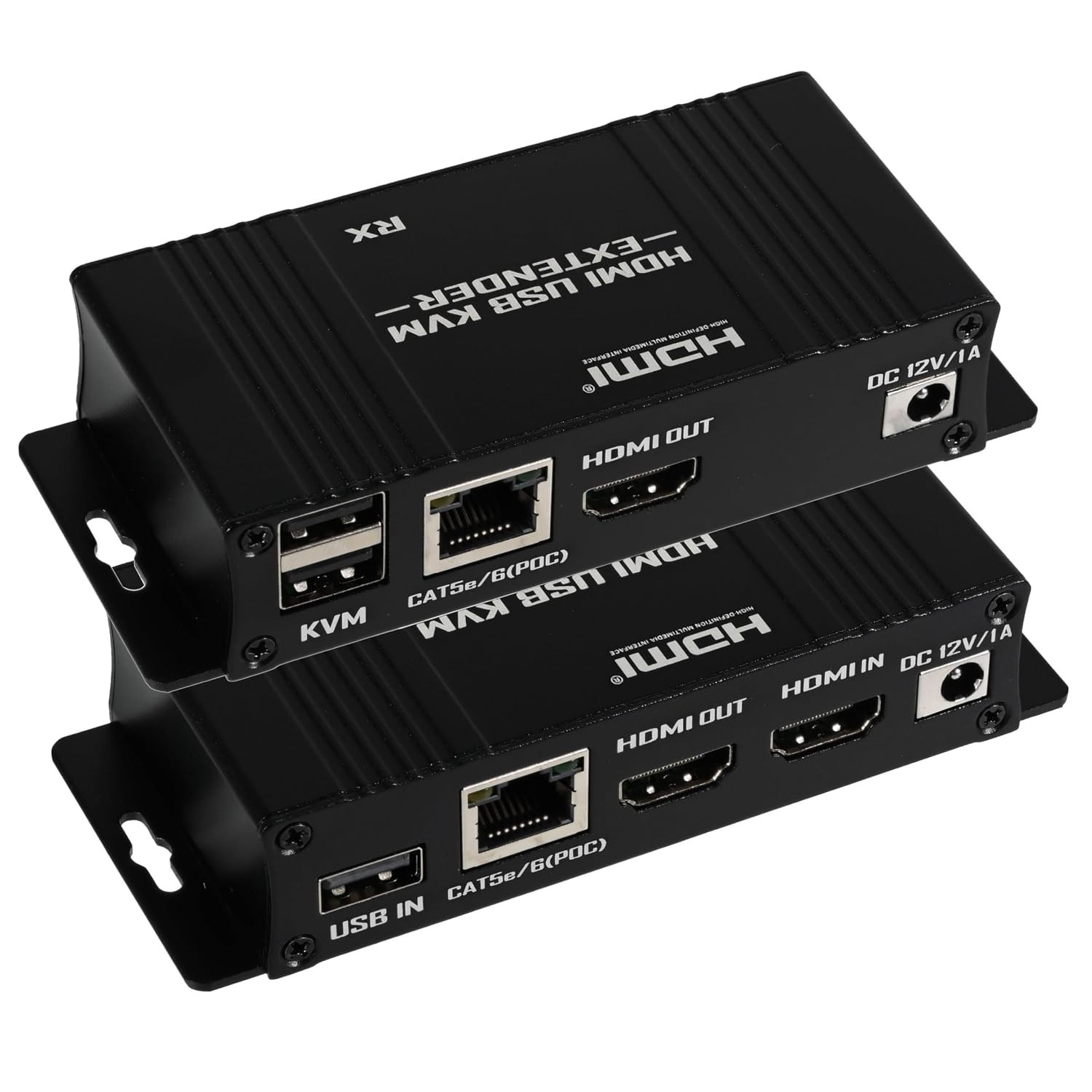 164ft/50m HDMI KVM Extender Over Ethernet, USB KVM Extender Over Ethernet Cat5e/