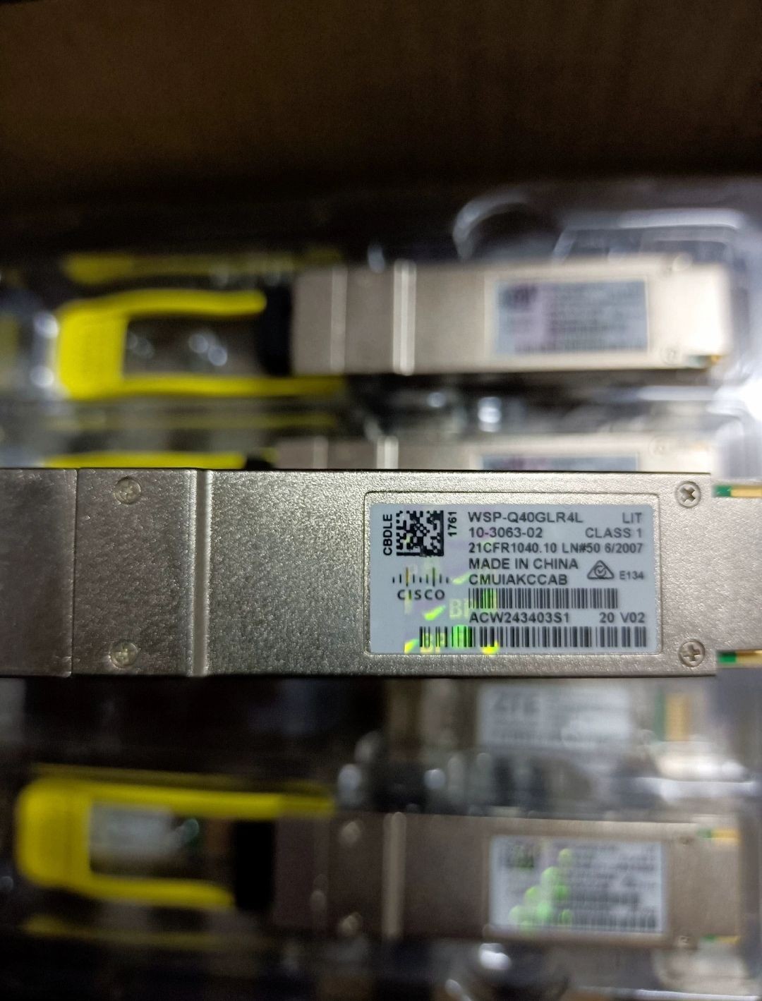 1PCS Genuine Cisco 10-3063-02 WSP-Q40GLR4L 40GBASE LR4 1310NM SMF Transceiver
