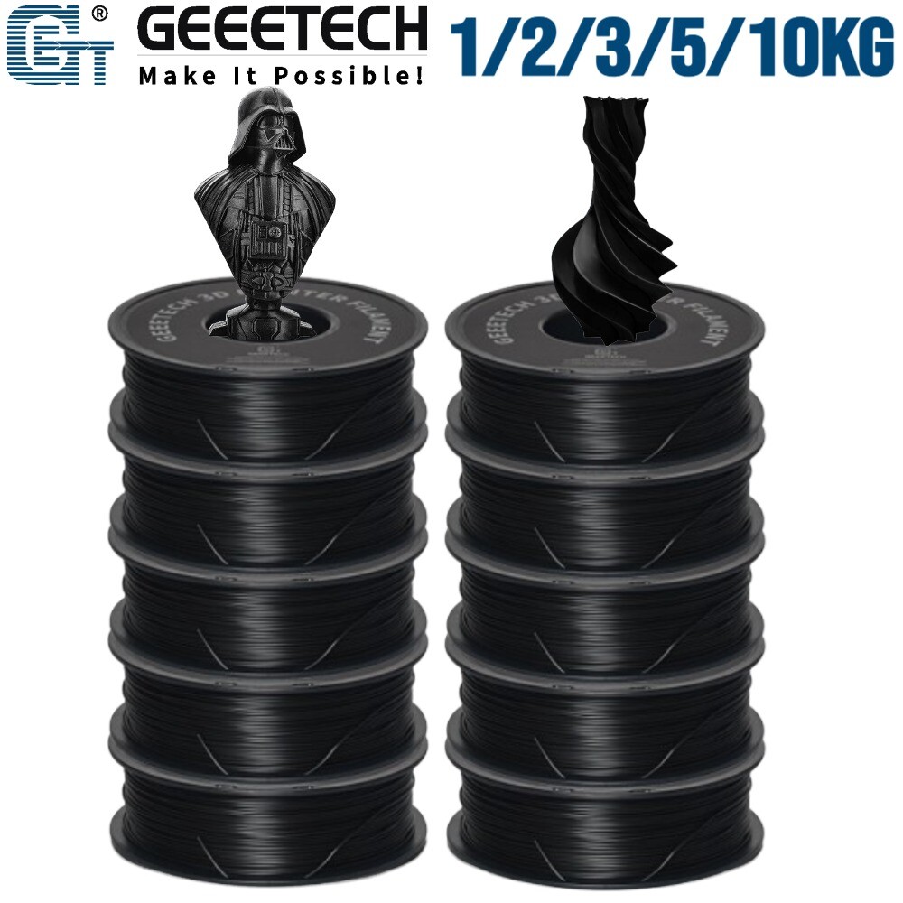 1/2/3/5/10KG Geeetech Black PETG 3D Printer Filament 1.75mm 1KG/Roll Bulk Lot US