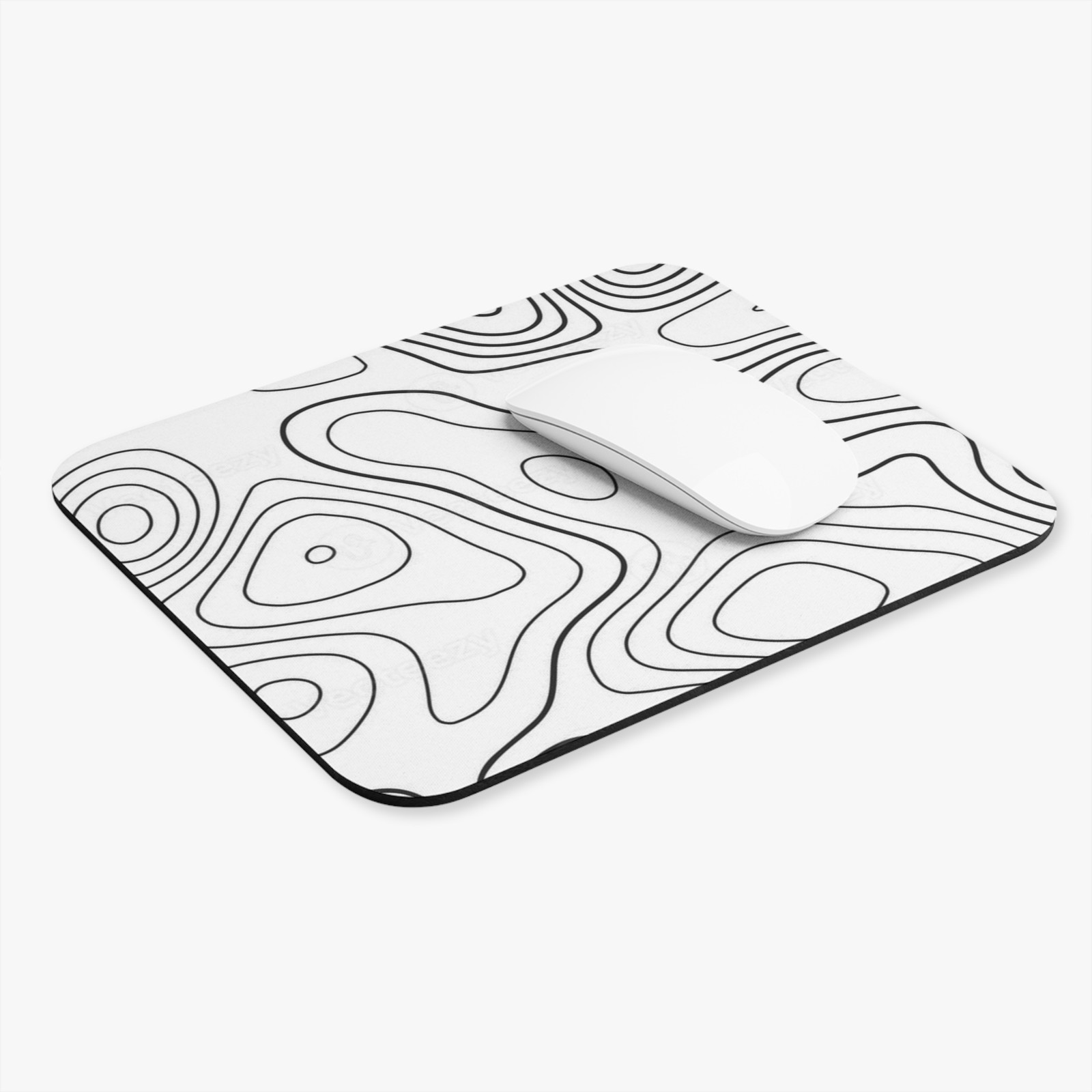 Copy of Topographic Line Art Mouse Pad | Black Contour Terrain