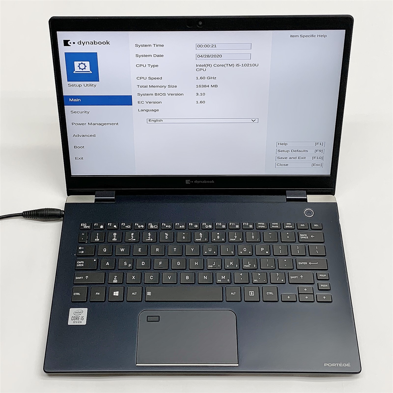 DynaBook Portege X30L-G Laptop i5 10210U 1.60GHZ 13.3" 16GB RAM NO HDD/BATTERY