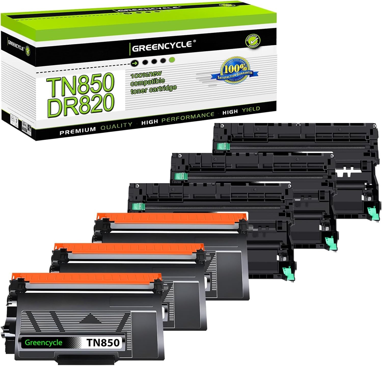 3*TN850 Toner Cartridge 3*DR820 Drum For Brother MFC-L5850DW L5900DW HL-L6200DW