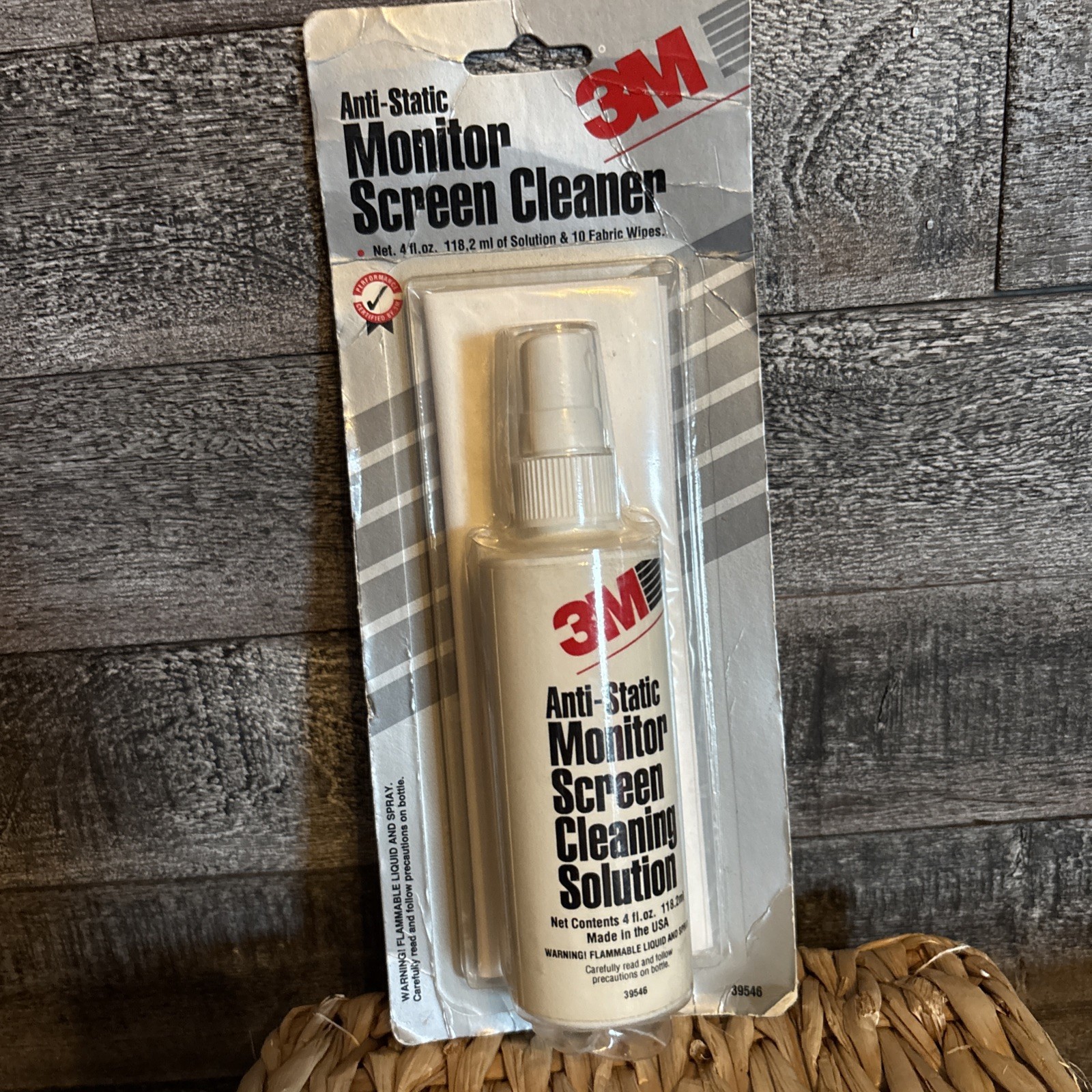 3M Anti-Static Monitor Screen Cleaner 4oz and 10 wipes NEW