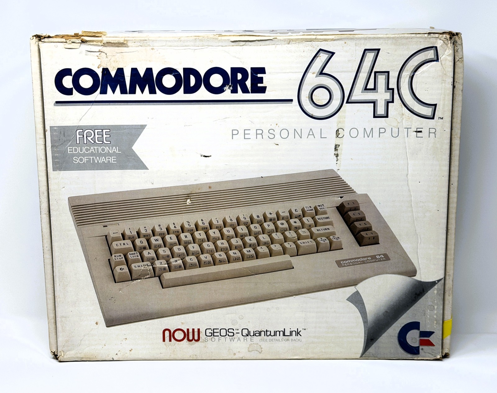Commodore 64C Computer - Original Box - Manuals - Cover - PSU