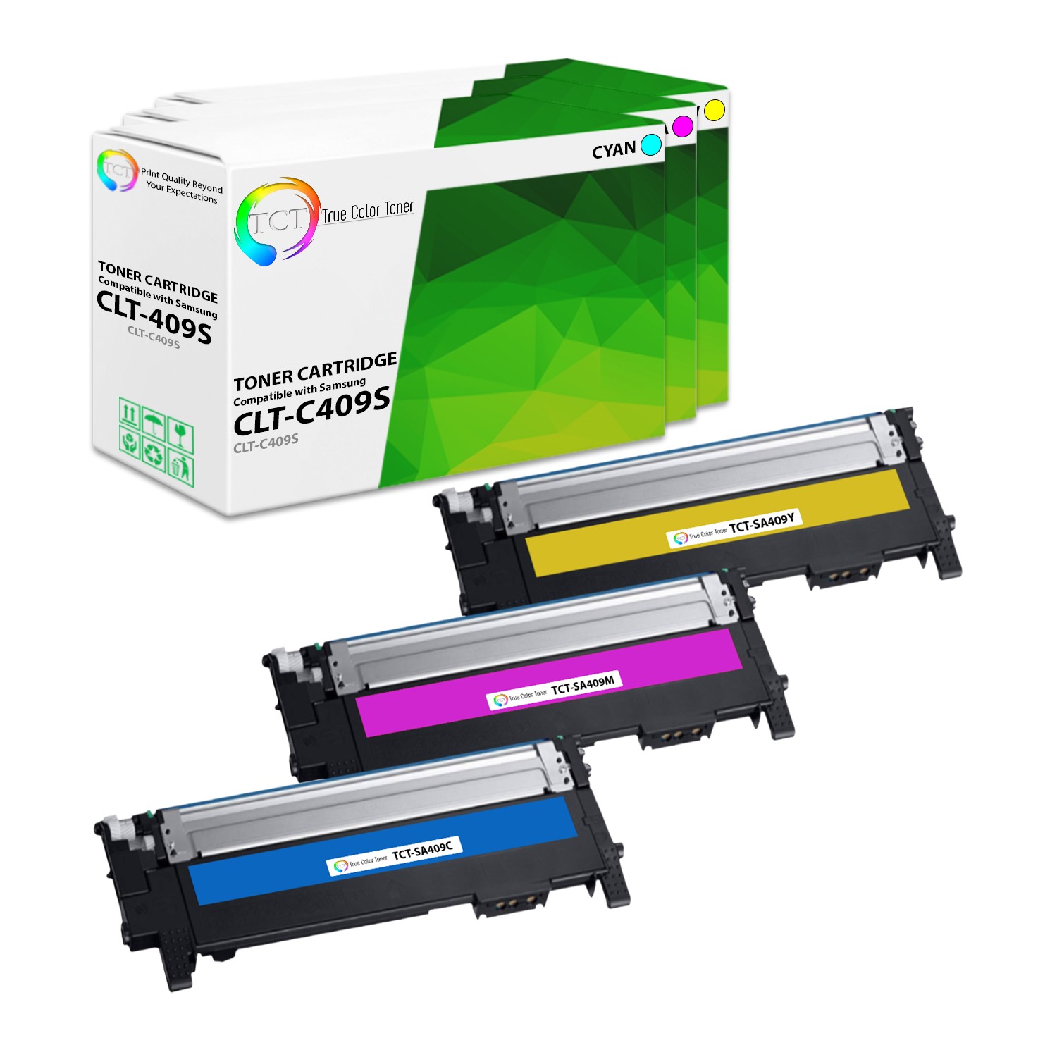 TCT 3PK CLT409S Color Toner Cartridge Set For Samsung CLP310 CLP315 CLX3170