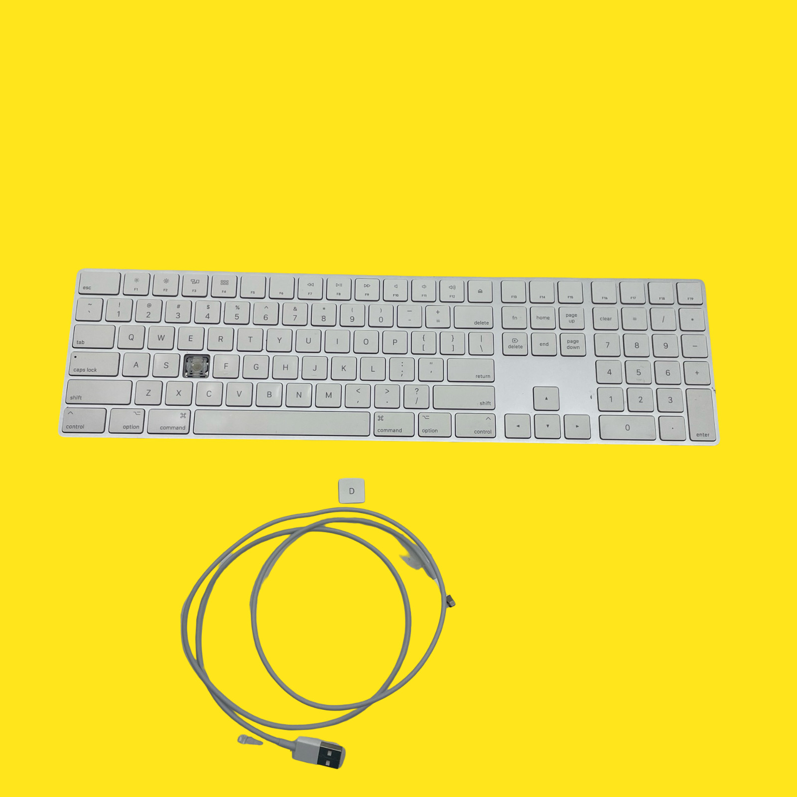 ISSUE Apple Magic Wireless Keyboard A1843 White Numeric Keypad #2233