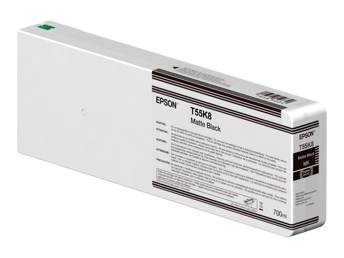 Epson UltraChrome HDX/HD Matte Black 700ml Cartridge T 55K8N C13T55K80N