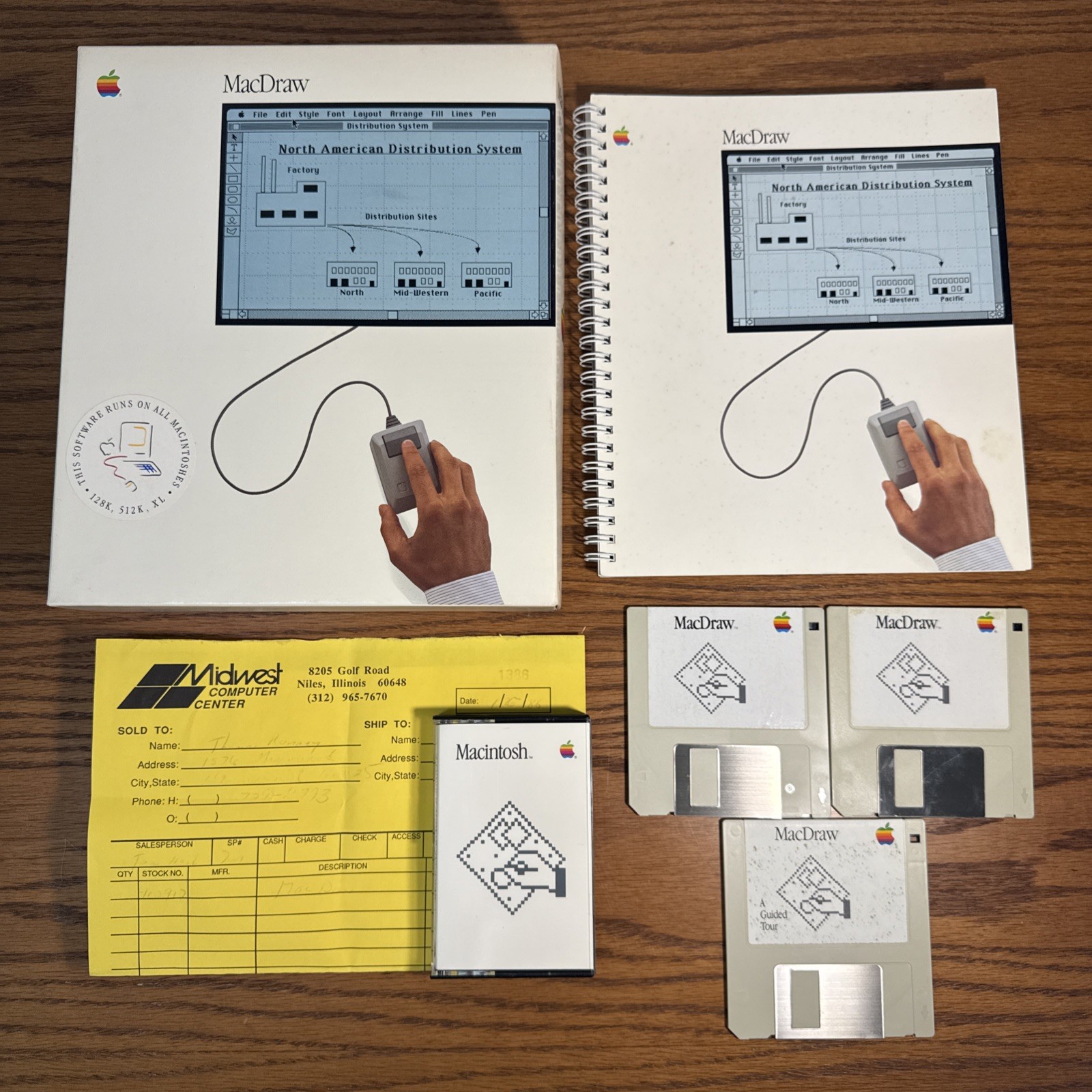 Apple - MacDraw Software 1984 / M0526 Macintosh CIB Rare