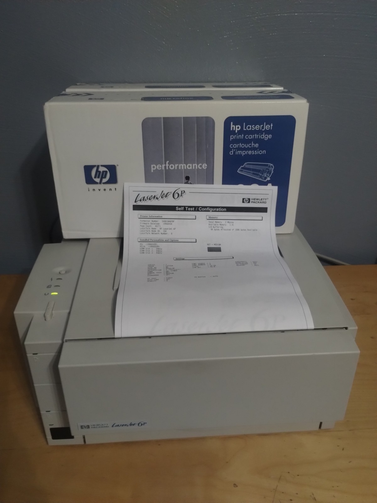 HP LaserJet 6p 8PPM 600DPI Laser Printer Tested & 2 New Sealed 03A Toners