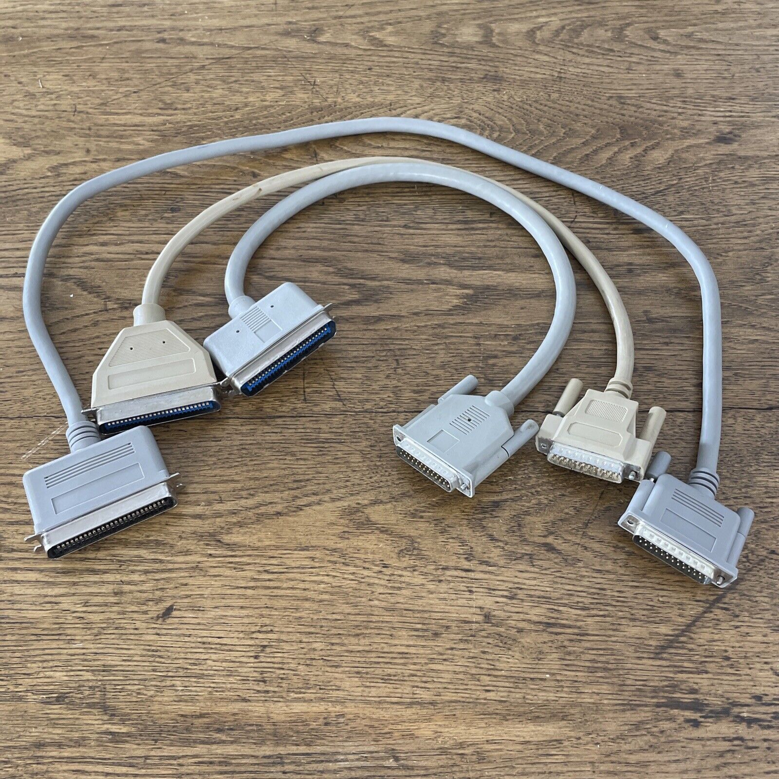 Lot Of 3 | 1 Genuine Apple DB25 to C50 SCSI Cable | 2 After Market Cables