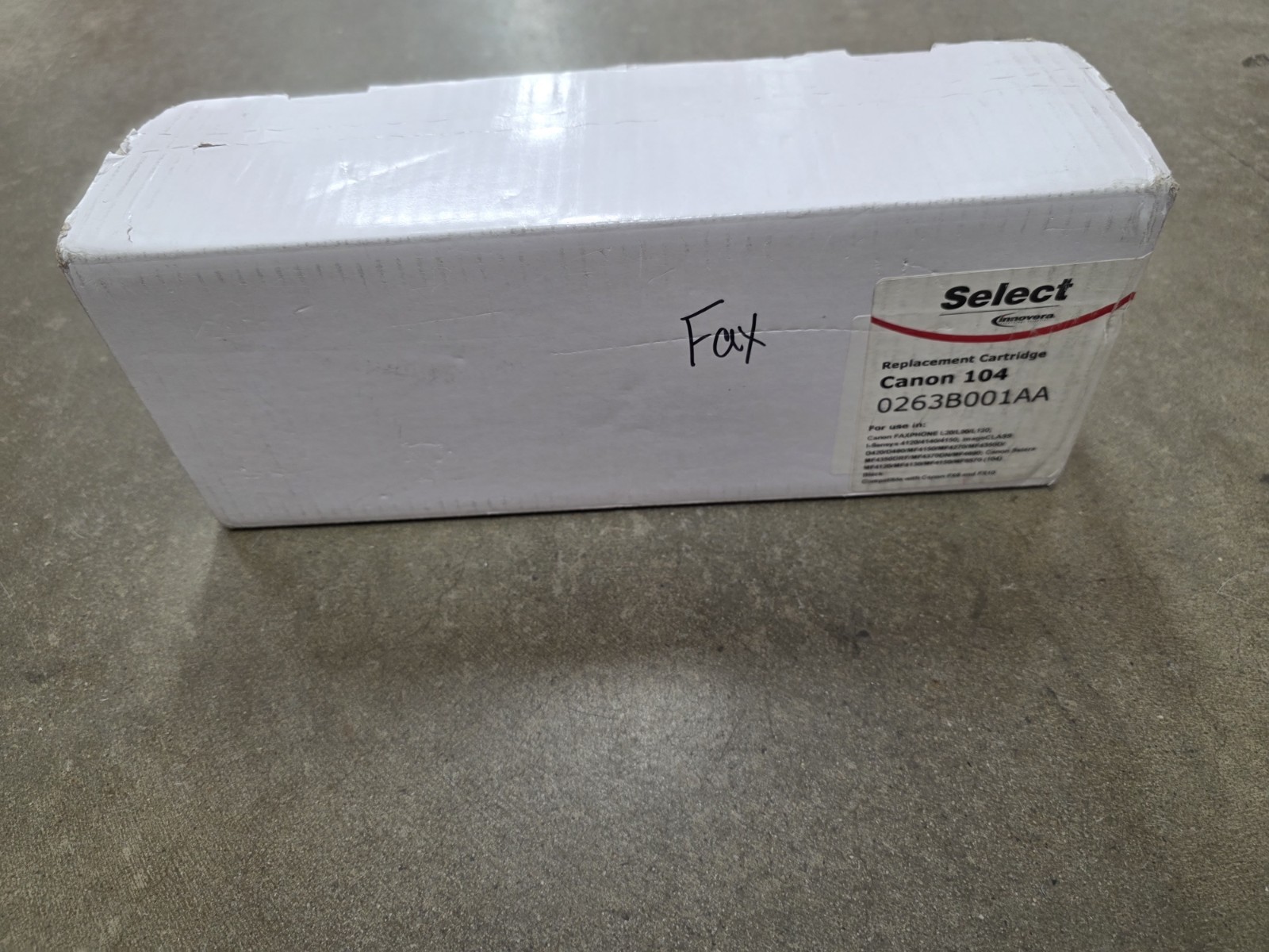 Innovera Select Replacement for Canon 104 Toner Cartridge Black 0263B001AA New