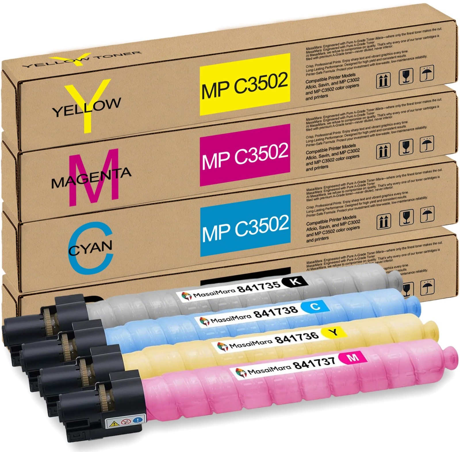 High-Capacity Compatible Toner Cartridge Replacement Set