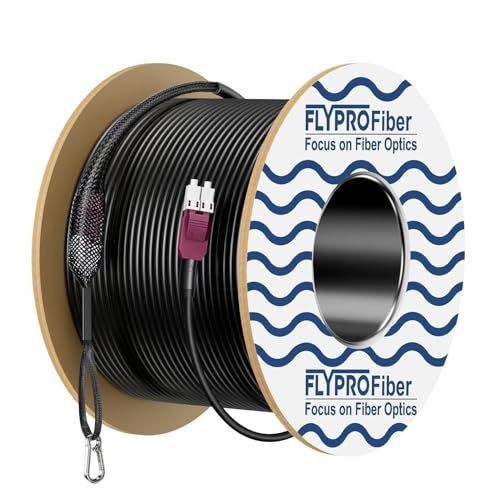 FLYPROFiber- Outdoor OM4 Multimode LC to LC Fiber Patch Cable 150M/492ft