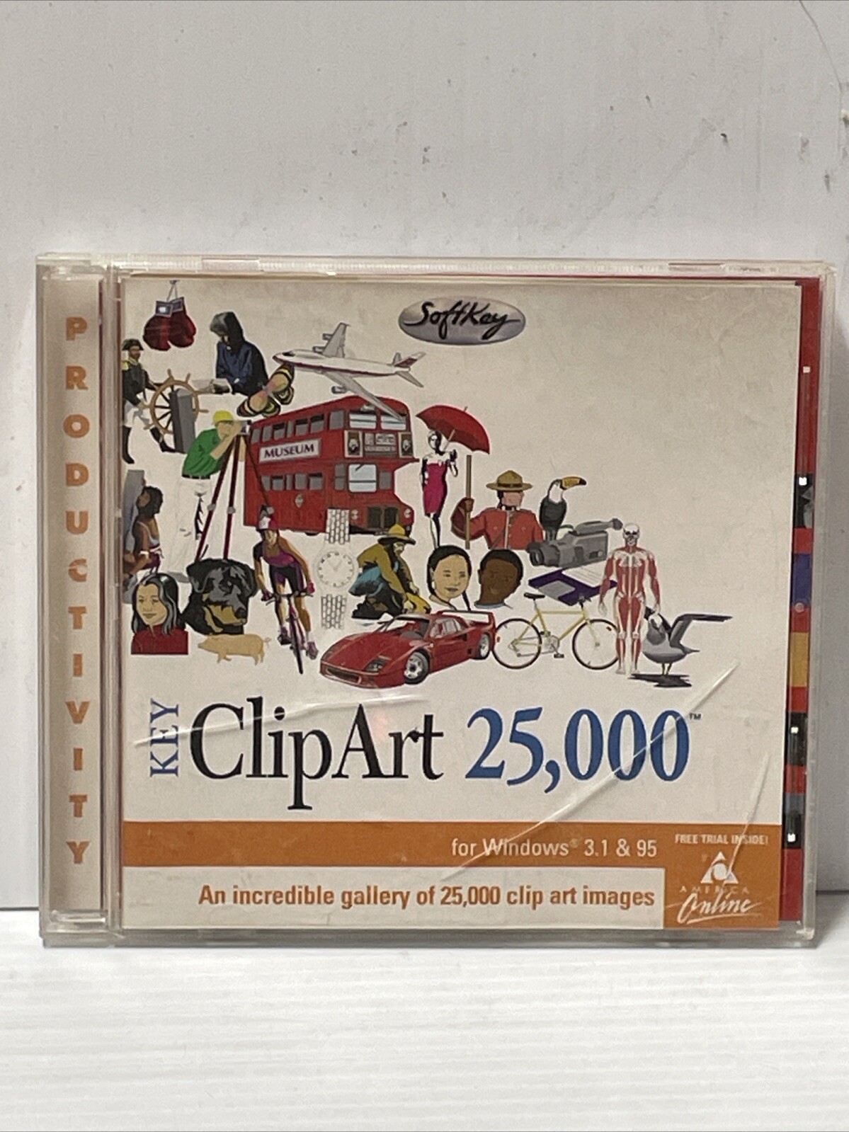 Key ClipArt 25,000 America Online For Windows 3..1 and 95 (FC51-1Q3254