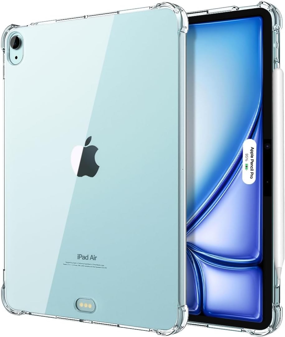 Case for iPad Air 11 Inch (2022/2020), Slim TPU Clear Transparent Back Cover