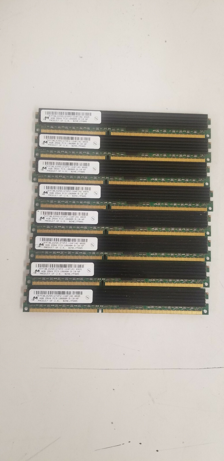Micron MT36JDZS51272PZ-1G4F1AD 4GB 2Rx4 PC3-10600R-9-10-NP Lot of 8