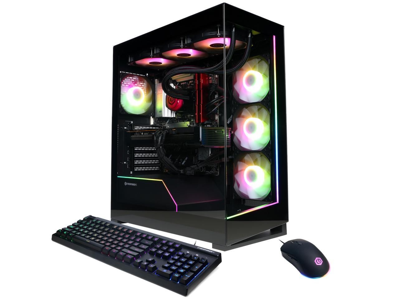 CyberpowerPC Gaming Desktop PC GM70929 AMD Ryzen 7 9800X3D 32GB DDR5 2TB NVMe SS