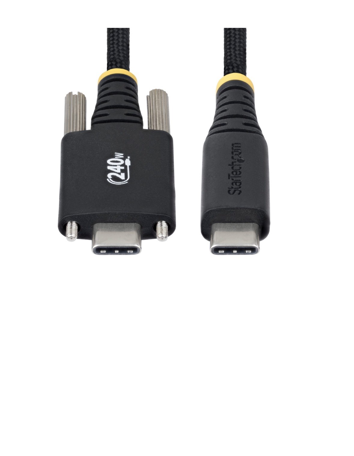 StarTech 6.6ft 2m USB-C Charging Cable Durable and Ultra-Flexible Screw Locking