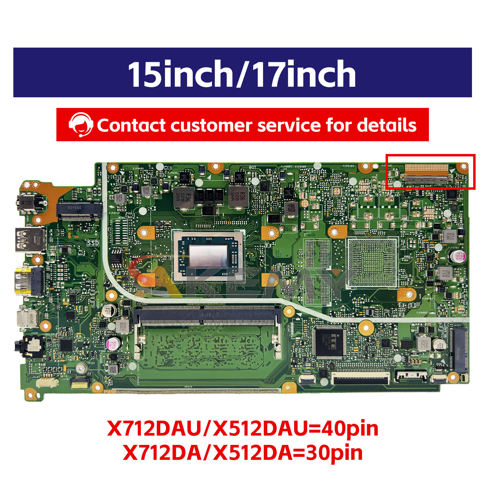 X512DA motherboard For Asus F512DA X512D F512D X512DK mainboard 4GB R3 R5 R7 cpu