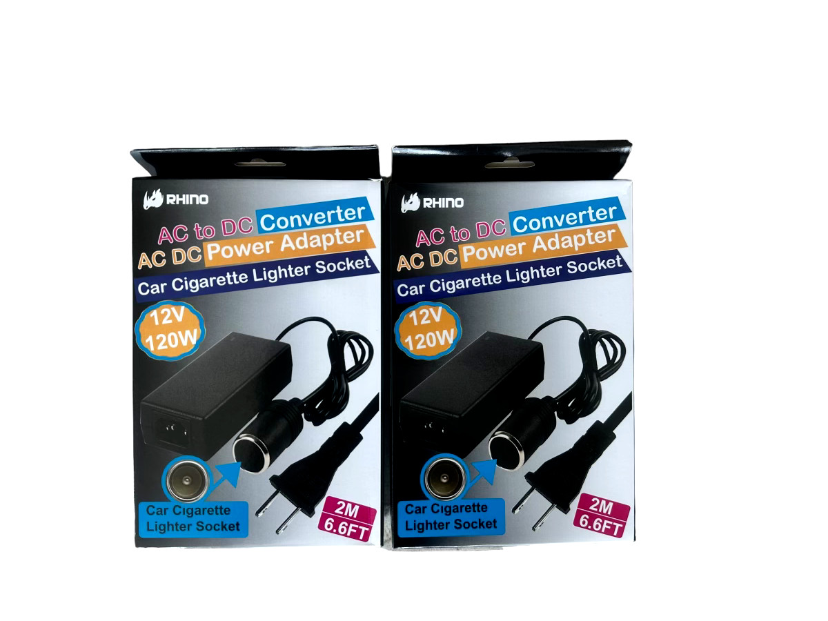 AC to DC Converter AC/DC Adapter 10A 120W Car Cigarette Lighter Socket LOT OF 2
