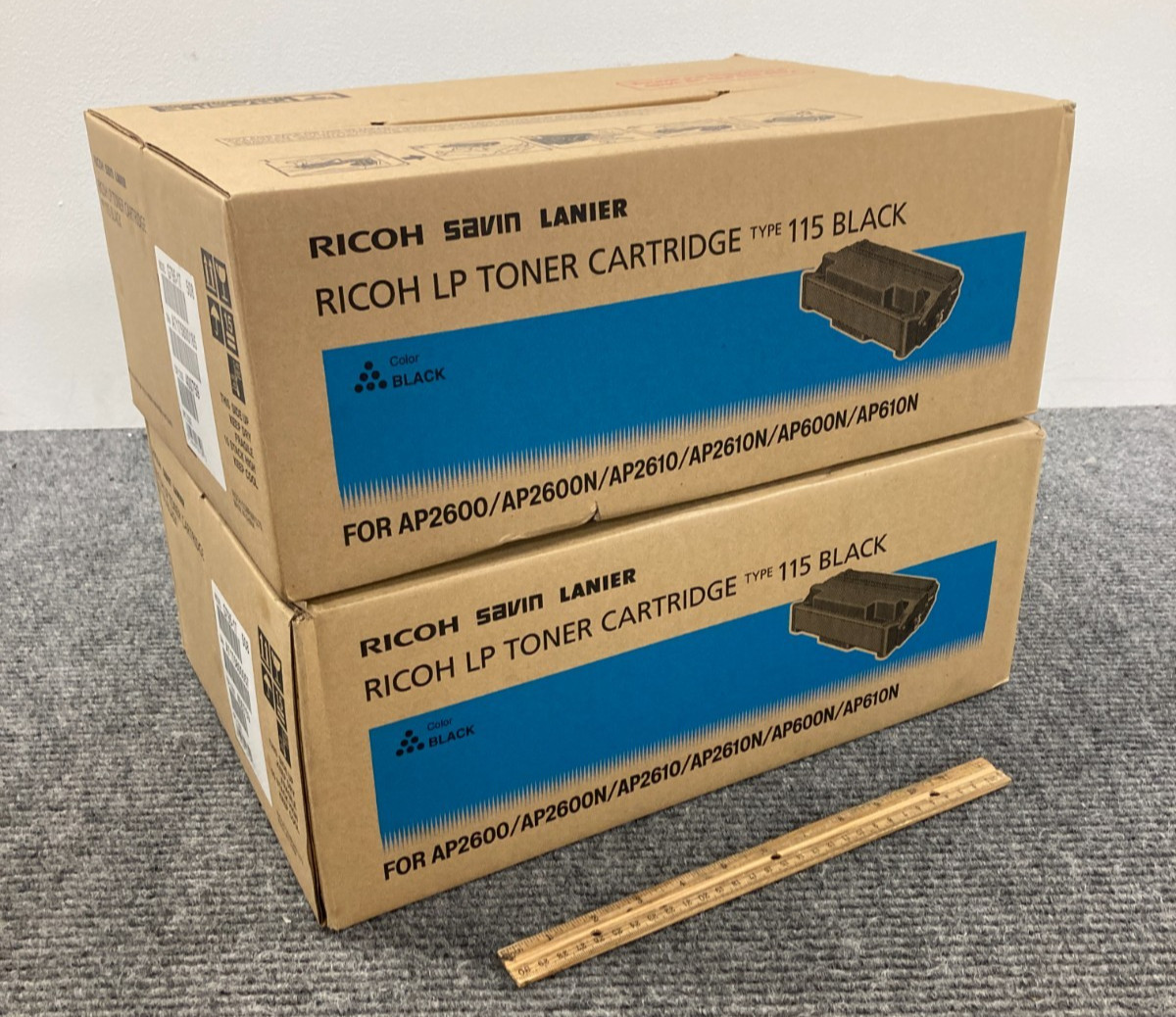 Lot of 2 Ricoh LP Type 115 Black Toner Cartridges - NIB, Sealed -